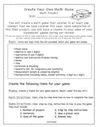 Students will get more involved with the learning if they get a chance to use their creativity to help make their own ideas to create your board game: Create Your Own Math Game Worksheets Teachers Pay Teachers