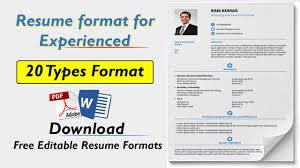 We also provide a library of resume templates. Experience Resume Format Resume Format For Experienced Download Resume Format For Experienced Youtube
