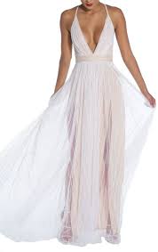 Luxxel Maxi Gown Chiffon Sheer Flow Dress Gowns Dresses Dresses Maxi Gowns