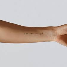You Are Enough Temporary Tattoo Set Of 3 In 2020 Enough Tattoo Tattoo Set Tattoos