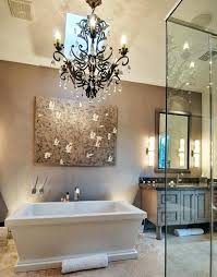 Master Bathrooms With Chandelier Lighting Photos Housessive
