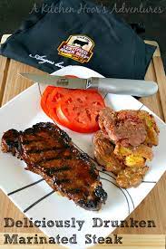 4 garlic cloves, halved and smashed. Deliciously Drunken Marinated Steak