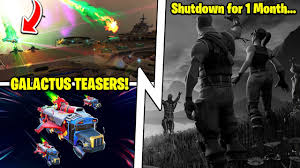 We will keep you updated when the fortnite servers are back up with a status update, but we should see them up when the countdown ends. Fortnite One Month Shutdown Battle Bus Vs Galactus Teasers Modding Youtube