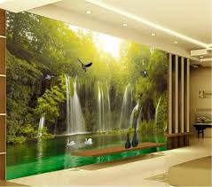 Free delivery over $99 and no restocking fee available graham & brown. Wallpaper 3d On The Wall Hd Beautiful Landscape Waterfall Woods Scenery Living Room Bedroom Background Wall Decoration Mural Wallpaper From Yunlin888 10 42 Dhgate Com