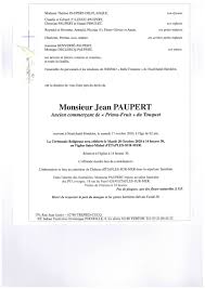 Le journal de quebec est publié par numériq. Avis De Deces Jean Paupert