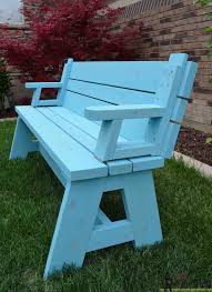 Lifetime faux wood convertible bench. Convertible Picnic Table And Bench Her Tool Belt