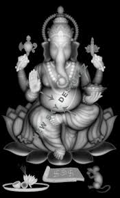 Artcam 3d God Ganesh Model Grayscale Image Wood Carving Designs Carving