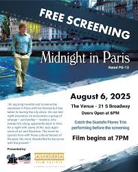 Free Screening: Midnight in Paris | City of Aurora, IL