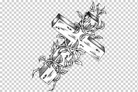 Browse and download hd cross drawing png images with transparent background for free. Tattoo Drawing Christian Cross Drawings Of Crosses With Flowers Monochrome Cross Fictional Character Png Klipartz