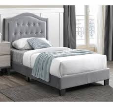 Classic hybrid innerspring mattress combines the durability and support. Hedy Grey Burlap Twin Bed With Button Tufted Headboard By Poundex