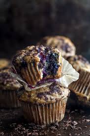 Dark Chocolate Blueberry Banana Oat Muffins Running With Spoons Recipe Banana Oat Muffins Baking Chocolate Muffins