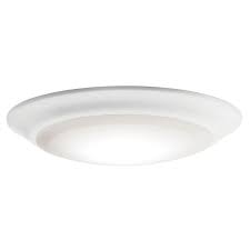 Whether you're adding recessed lights to a newly constructed home or replacing a set of old, inefficient ones, you may wish to go the led route. Kichler Downlight Gen I 7 5 In White Led Flush Mount Light In The Flush Mount Lighting Department At Lowes Com
