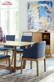 Denim Contemporary Dining Chairs Coaster Fine Furniture Upholstered Arm Chair Furniture