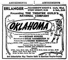 Promotional Ad For The 1943 Premiere Chicago Production Of The Richard Rodgers Oscar Richard Rodgers Oscar Hammerstein Ii Theatre