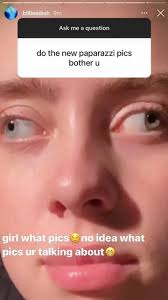 Reacting to fan requests to share the image of her lock screen and a drawing that she's proud of, eilish posted a. Billie Eilish Breaks Her Silence After Being Shamed For Tank Top Pics Vt