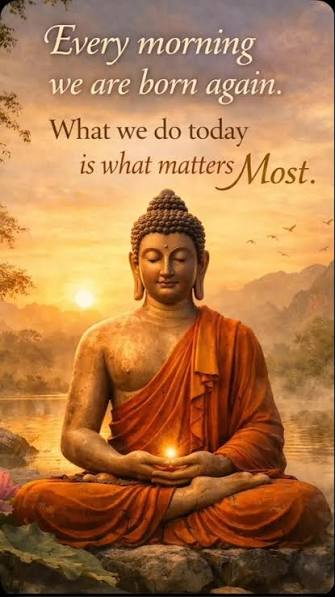 Each morning, we are born again. What we do today is what matters most.
