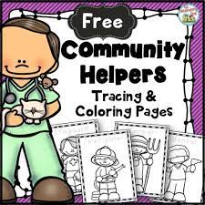 2480 x 3508 file type: Free Community Helpers Tracing And Coloring Pages Notebooking Nook