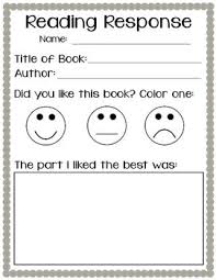 Reading Response Worksheet Free Reading Response Worksheets Reading Response First Grade Reading