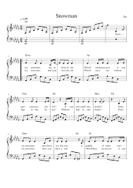 Snowman Piano Sheet Sia Piano Sheet Music Free Piano Sheet Music Piano Notes Songs