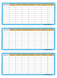3 Up Printable Weekly Chore Charts Free Printable