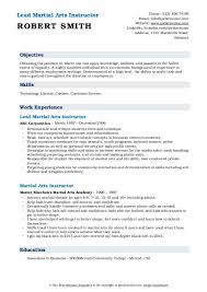 Martial Arts Instructor Resume Samples Qwikresume