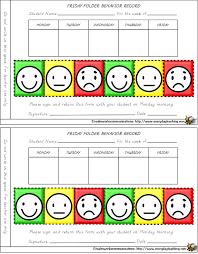 Smiley Face Behavior Charts For Weekly What Do We Think