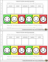 smiley face behavior charts for weekly the classroom flyer