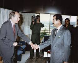 Dole suffered serious wounds in italy during world war ii that resulted in a long hospitalization. Bob Dole And Saddam Hussein Shake Hands Robert And Elizabeth Dole Archive And Special Collections