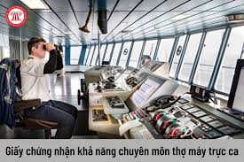Giấy chứng nhận khả năng chuyên môn thợ máy trực ca được cấp khi đáp ứng
