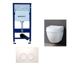 Wc suspendu prix, avantages et inconvénients. Super Promo Geberit Duofix Pack Wc Suspendu Avec Cuvette Compact Abattant Soft Close