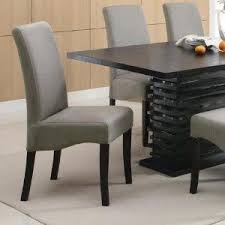 Amazon Com Set Of 2 Parson Dining Chairs In Gray Microfiber Furniture Decor Side Chairs Dining Dining Chairs Furniture Dining Chairs