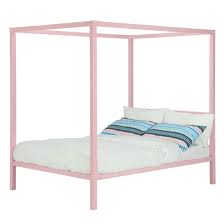 It's the sturdiest bed that i've ever put together. Twin Size Metal Platform Canopy Bed Frame In Pink Great For Kids Girls And Teens Fastfurnishings Com