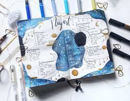 High quality blue aesthetic collage inspired hardcover journals by independent artists and designers from around the world. 25 Pretty Blue Bullet Journal Spreads My Inner Creative