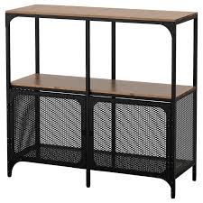 Fjallbo Etagere Noir 100x95 Cm Ikea Rayonnage Etagere Bois Etagere Noir Ikea