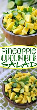 This Perfectly Refreshing Pineapple Cucumber Salad Is Wonderfully Easy To Make And Simply Delicious A Gorgeous Health Healthy Eating Healthy Delicious Salads