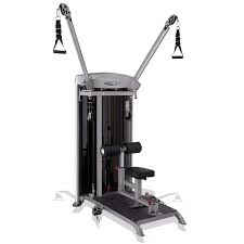 It features a seat and thigh pad to allow the user to lock in on the seat. Steelflex Mega Power Lat Pull Down Machine M3dhl Fitness Direct