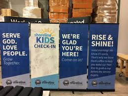 The Shoreline Church Valdosta Ga Church Banners Church Display Retractable Banner Stand