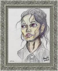 My Indian ink drawing😊 It's hard to be a WOMAN You must think like a man,  Act like a lady, Look like a young girl, And Work like a horse.