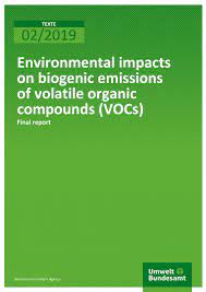 Control techniques are provided in the following sections. Environmental Impacts On Biogenic Emissions Of Volatile Organic Compounds Vocs Umweltbundesamt