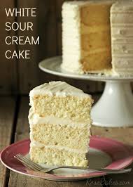 White Sour Cream Cake Rose Bakes Recipe Sour Cream Cake Sour Cream Chocolate Cake Cake Flavors