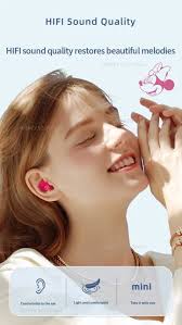 Disney Earphones Bluetooth Wireless Mickey Minnie Earbuds HIFI Stereo Noise  Cancelling Sports Gaming Headsets Low Latency DN02