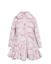Widgeon Big Girls Button Front Faux Fur Coat