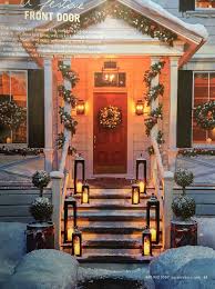 Pottery Barn Red Front Door With Christmas Decorations Pottery Barn Christmas Decor Outdoor Christmas Christmas Porch Decor