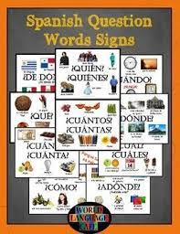 Spanish Question Words Interrogatives Interrogativos Signs Posters Spanish Questions Spanish Question Words Learning Spanish