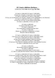 Think and grow rich books. 2nd Conditional If I Had A Million Dollars English Esl Worksheets For Distance Learning And Physical Classrooms