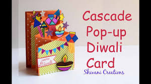 From 2d image to 3d pop up card. Diwali Popup Card Cascade Card For Diwali How To Make Easy Diwali Greeting Card Https Diwali Card Making Handmade Diwali Greeting Cards Diwali Greeting Cards
