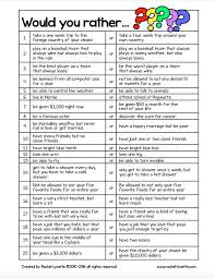 Exploring Would You Rather Questions This Or That Questions Beginning Of School Critical Thinking
