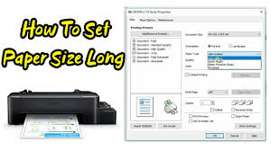 To register your new product, click the button below. How To Set Paper Size Long To Epson L120 And Other Epson Printers Tutorials Youtube
