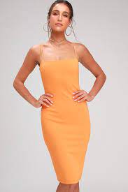 4.3 out of 5 stars 4,218. Sexy Orange Dress Bodycon Dress Bodycon Midi Dress Lulus