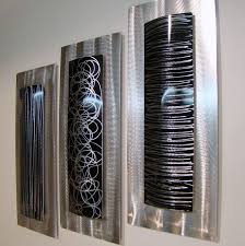 Black And Silver Wall Art Modern Abstract Black Silver Metal Wall Art Sculpture Trifecta By Jon Allen Metal Wall Art Decor Metal Sculpture Wall Art Abstract Metal Wall Art